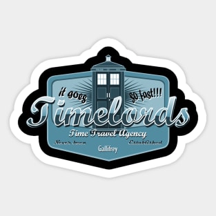 TIMELORDS TIME TRAVEL AGENCY Sticker